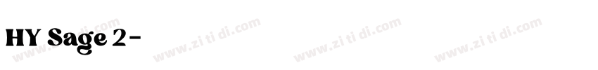 HY Sage 2字体转换